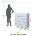 Ver imagem 4 de Cômoda para Quarto 5 Gavetas MDF Unique