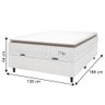 Cama Box Baú Colchão Casal Molas Ensacadas City Pillow Top 138x188x64cm Linho Branco / Bege Hellen - 4