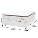 Ver imagem 4 de Cama Box Baú Colchão Casal Molas Ensacadas City Pillow Top 138x188x64cm Linho Branco / Bege Hellen