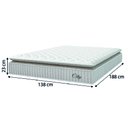 Ver imagem 5 de Cama Box Baú Colchão Casal Molas Ensacadas City Pillow Top 138x188x64cm Linho Branco / Bege Hellen