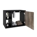 Ver imagem 3 de Conjunto Balcão C-cuba R30 e Espelheira Soft 600 Preto Ônix C-carvalho Preto Ônix C-carvalho Dark