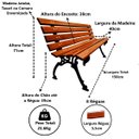 Ver imagem 3 de Banco de Jardim Tamanduá em Ferro 8 Réguas Madeira Verniz Unicláudio 00082ervx8uc