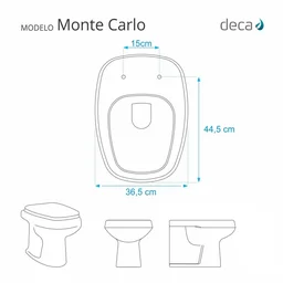 Assento Sanitário Monte Carlo Creme para vaso Deca Com Ferragem Dourada - 3