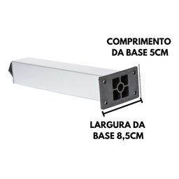 Kit 4 Pé Alumínio 27cm Fosco Cozinha Móveis 40x40 Regulável - 3