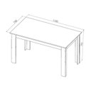 Ver imagem 3 de Mesa de Jantar 4 Lugares Retangular 110cm Kyara Mel