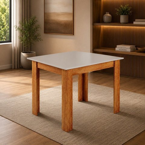 Mesa de Jantar 4 Lugares Retangular 110cm Kyara Mel