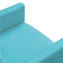 Ver imagem 3 de Kit Poltrona e Namoradeira Nina Suede Azul Turquesa Pés Palito Castanho - Pallazio