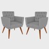 Kit 2 Poltronas Nina com Capitone - Cinza - 1