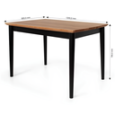 Ver imagem 2 de Conjunto Mesa Sala Jantar Madeira Maciça com 4 Cadeiras Resistente Aço Decoração Compacta Elegante