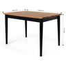 Conjunto Mesa Sala Jantar Madeira Maciça com 4 Cadeiras Resistente Aço Decoração Compacta Elegante - 2