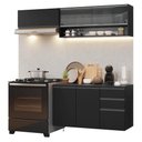 Ver imagem 2 de Armário de Cozinha Compacta 200 Cm Suspenso Preto Nice Madesa 12 Preto