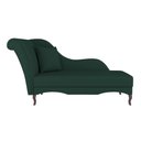 Ver imagem 2 de Divã Recamier Chaise Longue Valentina Clássico com Pés de Madeira Veludo Verde Escuro - Desk Design