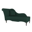 Ver imagem 4 de Divã Recamier Chaise Longue Valentina Clássico com Pés de Madeira Veludo Verde Escuro - Desk Design