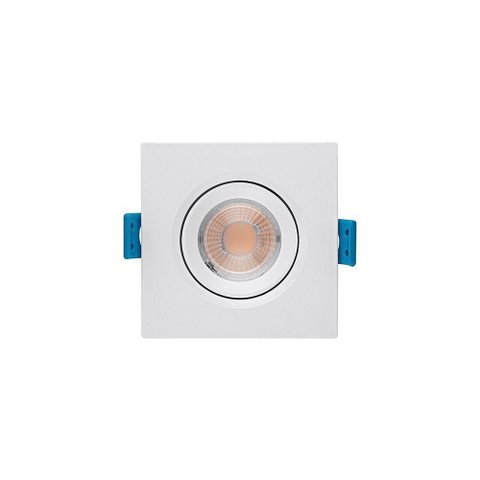 Spot de Led de Embutir Stella Easy Quadrado 3w Bivolt Branco 3000k Luz Amarela