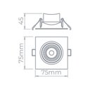 Ver imagem 3 de Spot de Led de Embutir Stella Easy Quadrado 3w Bivolt Branco 3000k Luz Amarela
