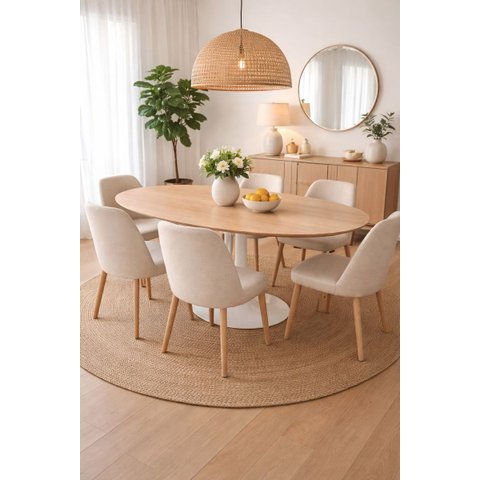 Mesa de Jantar Saarinen Oval 170x100cm - Bali
