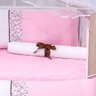 Kit Berço Menina Rosa Borboleta Americano 100% Algodão 10 Peças - 5