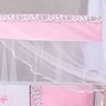 Kit Berço Menina Rosa Borboleta Americano 100% Algodão 10 Peças - 3