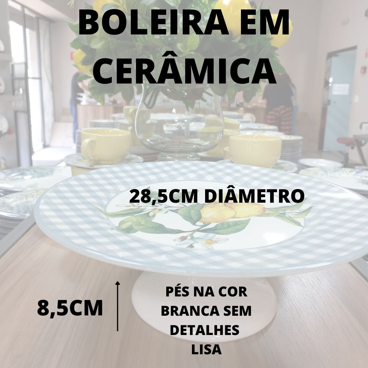 Boleira Redonda Cerâmica Alleanza 28,5 cm - 5