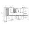 Cozinha Modulada de Canto Completa 19 Peças com Cristaleira 20 Portas Americana Branco HP - Henn - 4