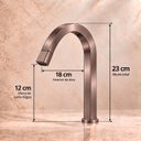 Ver imagem 5 de Torneira Laguna Rose Escovado Baixa Aço Inox 304 Goldenx