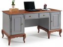 Ver imagem 1 de Escrivaninha 2 Portas 2 Gavetas Pés Luis Xv Linz Móveis 80 X 176 X 50 Cm (a X L X P)