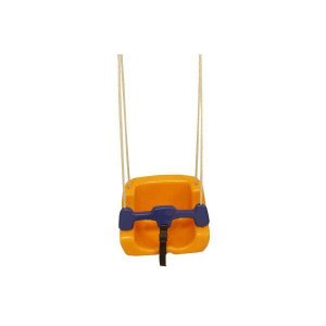 Cadeira Suspensa Quintal Balanço Quadrado Infantil 1,5m de Corda Cor Laranja