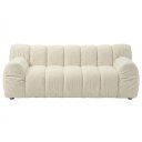 Ver mais imagens de Sofá Living 3 Lugares 210cm Pés Madeira Gomo Bouclé Off White - Nexta Casa