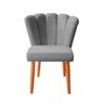 Kit 4 Cadeiras Sala de Jantar Estofada Pétala Suede Cinza - Twdecora - 2