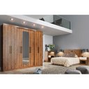 Ver imagem 3 de Guarda Roupa Casal 8 Portas e 4 Gavetas C/ Espelho Héster Branco - Carraro