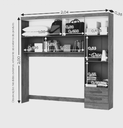Ver imagem 3 de Modulado com Aéreo 5 Portas e Espelho Velvet -grand Line