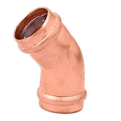 Ramo Cobre Cotovelo 45 Bolsaxbucha 28mmx28mm com Solda - 02.9.36.0093.04 - Ramo Cotovelo 45g Cobre C