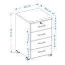 Ver imagem 5 de Kit 3 Gaveteiros para Escritório com Chave e Rodízios 4 Gavetas Gávea Preto