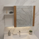 Ver imagem 2 de Armário para Banheiro 1 Porta com Espelho Branco Porta Nature