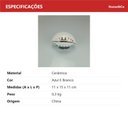 Ver mais imagens de Adorno Decorativo de Cerâmica Azul e Branco 5x15x10cm Enfeite Mesa Estante Sala