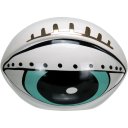 Ver imagem 1 de Adorno Decorativo de Cerâmica Azul e Branco 5x15x10cm Enfeite Mesa Estante Sala