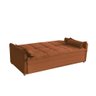 Sofá Cama 2,00m 3 Lugares Suede Vienna Terracota - 5