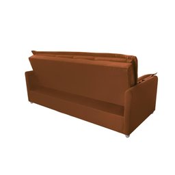 Sofá Cama 2,00m 3 Lugares Suede Vienna Terracota - 6