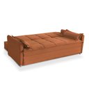 Ver imagem 5 de Sofá Cama 2,00m 3 Lugares Suede Vienna Terracota