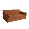 Sofá Cama 2,00m 3 Lugares Suede Vienna Terracota - 4