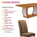 Ver imagem 7 de Mesa de Jantar Milena 180cm Tampo MDF Canto Copo Laminado e 6 Cadeiras Lorena