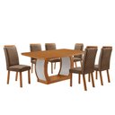 Ver imagem 2 de Mesa de Jantar Milena 180cm Tampo MDF Canto Copo Laminado e 6 Cadeiras Lorena