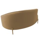 Ver imagem 5 de Sofá Curvo 2 Lugares 150cm Braço Esq. Thommy Pés Ouro Bouclé Camel - Nexta Casa