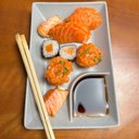 Ver imagem 4 de Kit 6 Pratos Melamina com Molheira 19cm Sushi Sashimi Lyor Tóquio Granilite