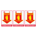 Ver imagem 1 de Combo 6 Placas De Sinalização Extintor BC Pó Químico 20x30 Acesso - X-714 F9e