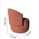 Ver mais imagens de Kit Namoradeira + 2 Poltronas Decorativa Beatriz Orgânica Bouclé Terracota