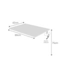 Ver imagem 5 de Conjunto com 1 Escrivaninha Suspensa e com 1 Prateleira 5 Nichos 80cm Branco e Branco