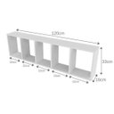 Ver imagem 4 de Conjunto com 1 Escrivaninha Suspensa e com 1 Prateleira 5 Nichos 80cm Branco e Branco