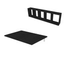 Ver imagem 3 de Conjunto com 1 Escrivaninha Suspensa e com 1 Prateleira 5 Nichos 80cm Preto e Preto