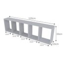 Ver imagem 4 de Conjunto com 1 Escrivaninha Suspensa e com 1 Prateleira 5 Nichos 80cm Cinza Cristal e Cinza Cristal
